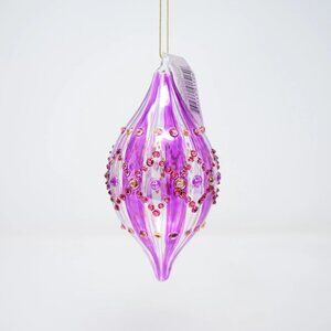 Midwest Seasons Of Cannon Falls Purple Glass Tree Ornament